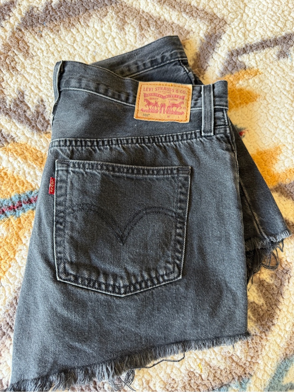 Levi's Black Denim Cutoff Jean Shorts